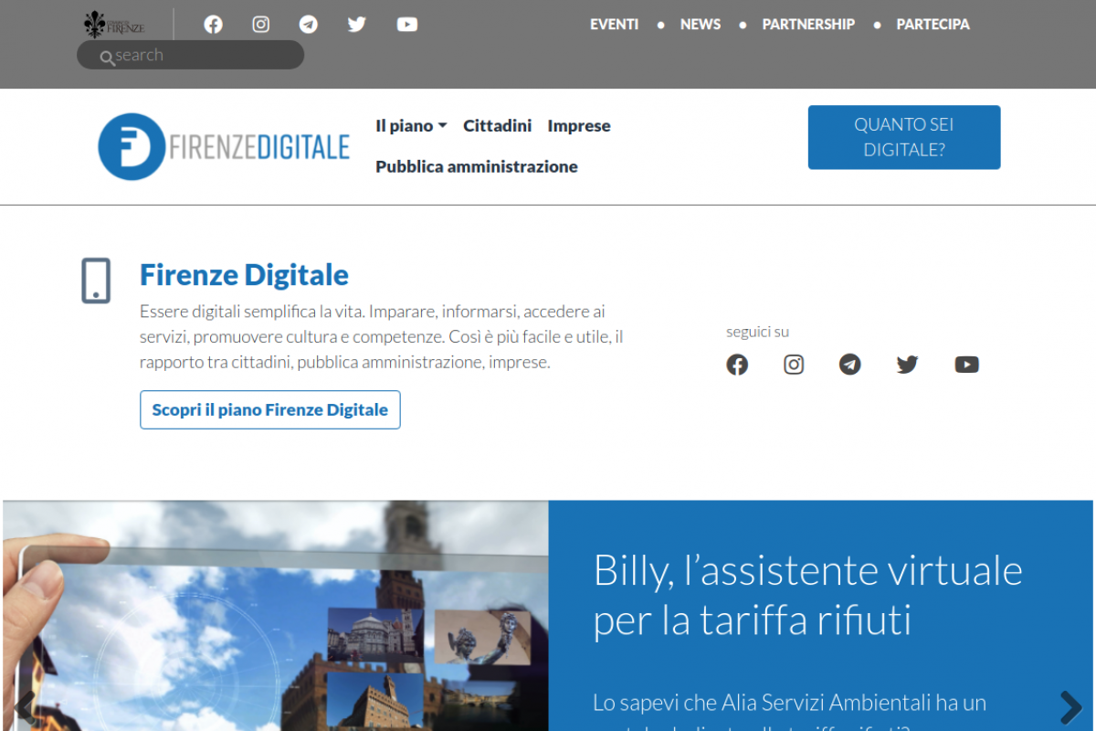 La home Page di Firenze Digitale