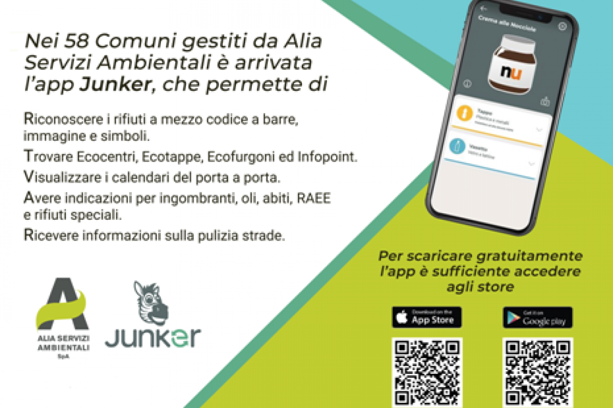La nuova App Junker di Alia servizi ambientali