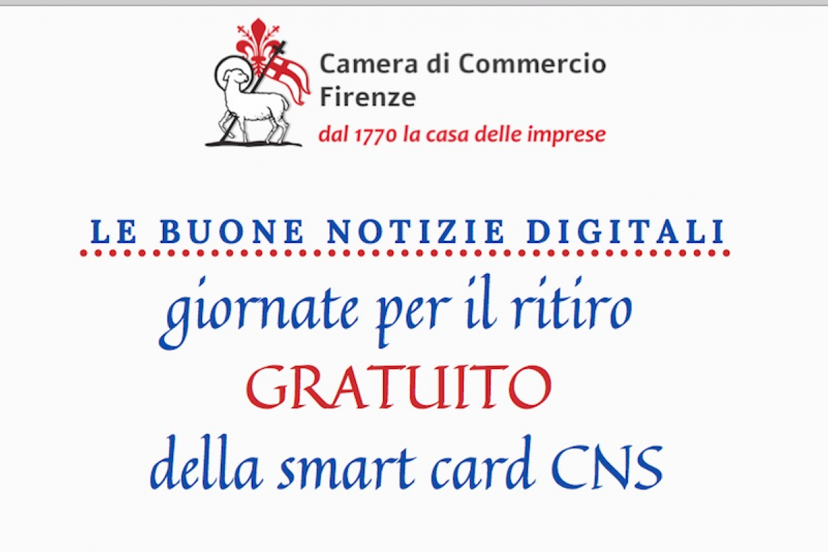 ritiro gratuito di smart card CNS alla camera di commercio di Firenze 